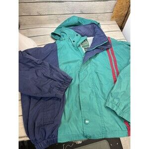 Ivy Club Classics Mens XL Hooded Windbreaker Jacket Coat Vintage￼ 80’s 90’s
